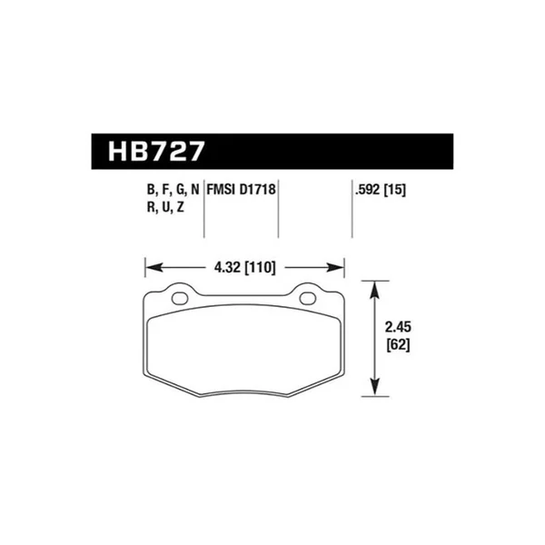 Hawk HPS 5.0 Brake Pads, Rear2016-2024 Camaro SS, SS/1LE & 2014-2019 C7 Corvette Stingray & Grand Sport - Image 3