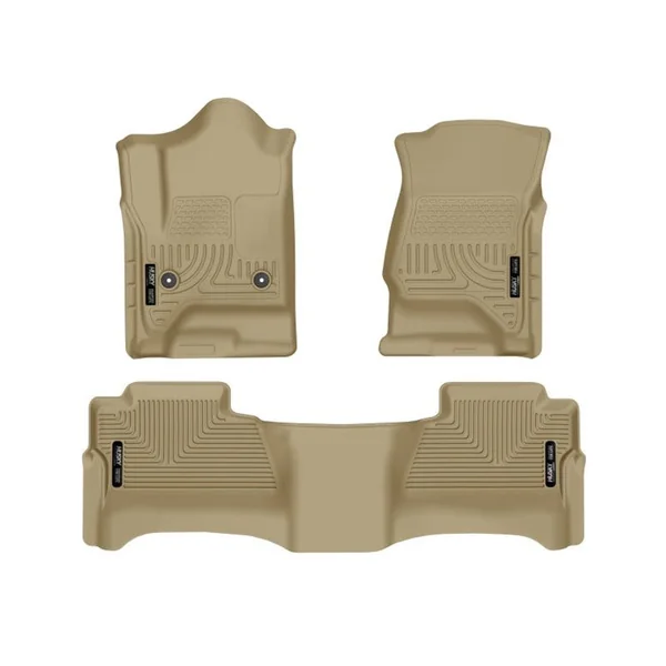 Husky Liners WeatherBeater Front & 2nd Seat Floor Liners, Tan2014-2018 Silverado & GMC Sierra 1500 Crew Cab