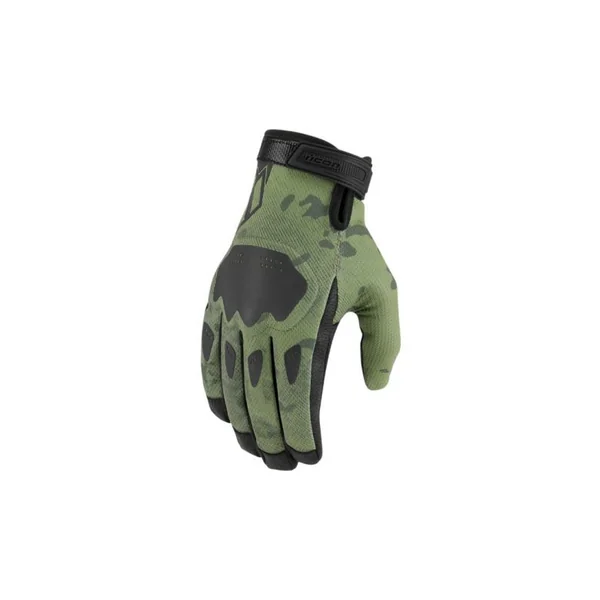 Icon Hooligan Green Camo CE Gloves