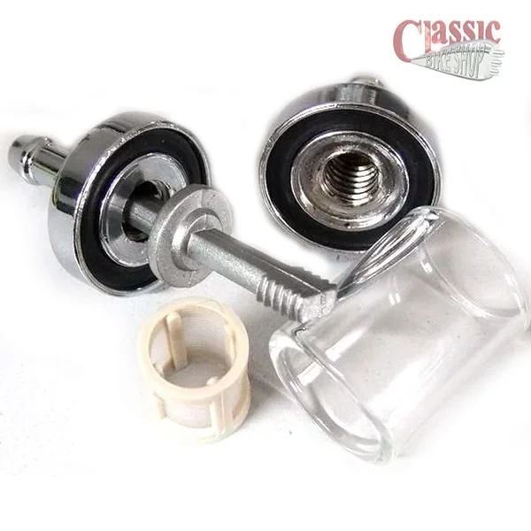 In Line 1/4 Glass/ Chrome Fuel Filter - Image 3