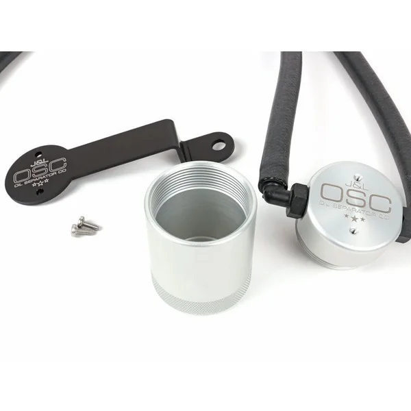 J&L OSC 3.0 Oil Separator, Clear/Satin Anodized2014-2018 Silverado & GMC Sierra 1500 5.3L & 6.2L - Image 3
