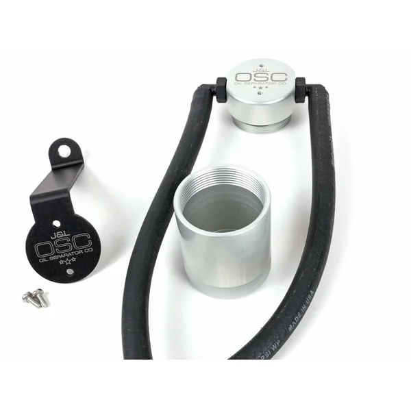 J&L OSC 3.0 Oil Separator, Clear/Satin Anodized2014-2019 C7 Corvette Stingray & Grand Sport - Image 3