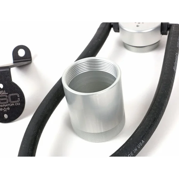 J&L OSC 3.0 Oil Separator, Clear/Satin Anodized2014-2019 C7 Corvette Stingray & Grand Sport - Image 4