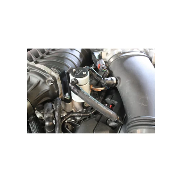 J&L OSC 3.0 Oil Separator, Driver Side, Clear/Satin Anodized2015-2017 Ford Mustang GT with Roush/VMP Supercharger