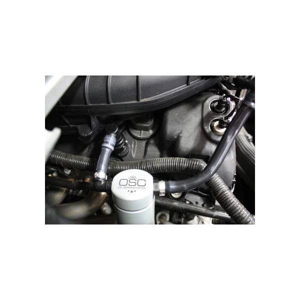 J&L OSC 3.0 Oil Separator, Passenger Side, Clear/Satin Anodized2015-2017 Mustang V6