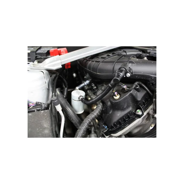 J&L OSC 3.0 Oil Separator, Passenger Side, Clear/Satin Anodized2015-2017 Mustang V6 - Image 2