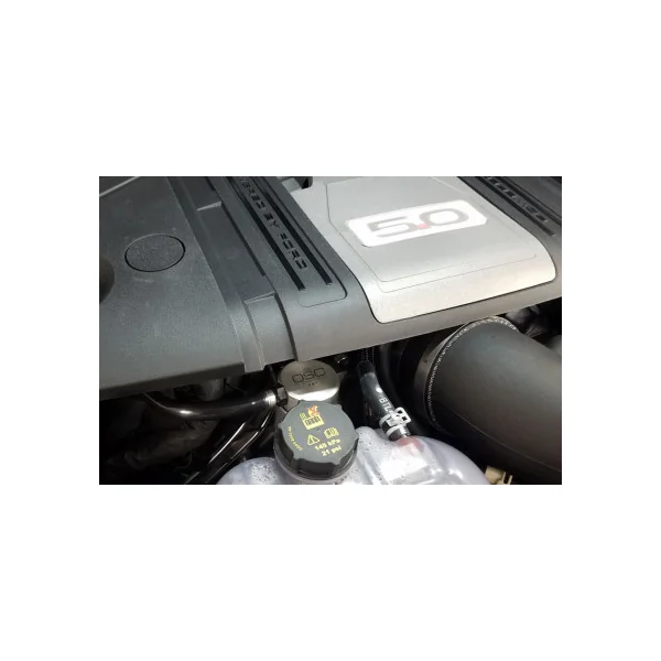 J&L OSC 3.0 Oil Separator, Passenger Side, Clear/Satin Anodized2018-2023 Mustang GT & 2021-2023 Mustang Mach 1 - Image 2