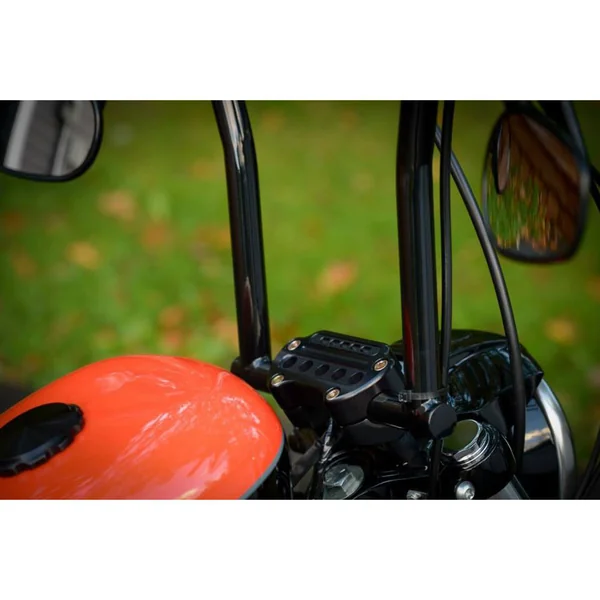 Joker Machine Indicator Light Handlebar Top Clamp for Harley - Black - Image 7