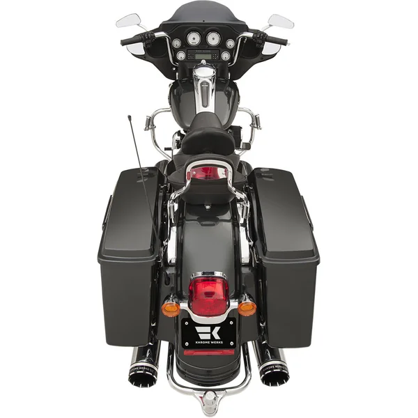 Khrome Werks 2-Into-2 Exhaust System with Two-Step Crossover Headers for 2009-2016 Harley Touring - Chrome - Image 3