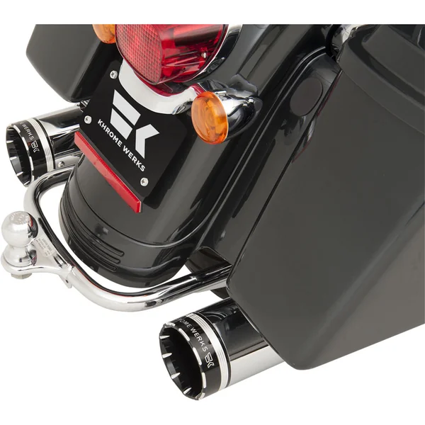 Khrome Werks 2-Into-2 Exhaust System with Two-Step Crossover Headers for 2009-2016 Harley Touring - Chrome - Image 5
