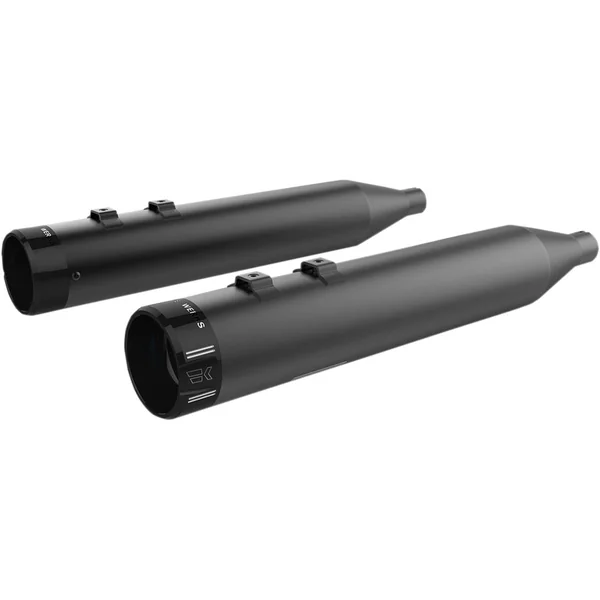 Khrome Werks 4.50" HP-Plus Slip-On Mufflers for 1995-2016 Harley Touring - Black/Black Klassic Tip