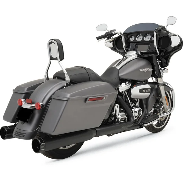 Khrome Werks 4.50" HP-Plus Slip-On Mufflers for 2017-2024 Harley Touring - Black / Black Klassic Tip