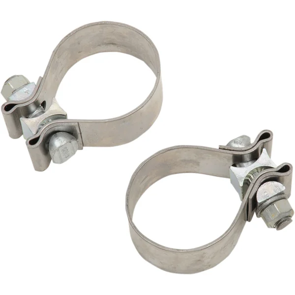 Khrome Werks Stainless Steel Exhaust Muffler Clamps for 1995-2016 Harley Touring
