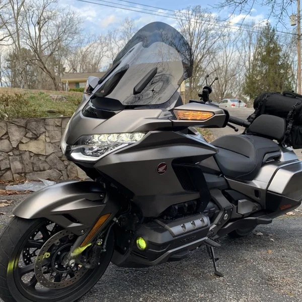 Klock Werks® Flare™ Windshields for 2018-2019 Honda GL1800 Gold Wing - Dark Smoke - Easy Mounting - Made in U.S.A.