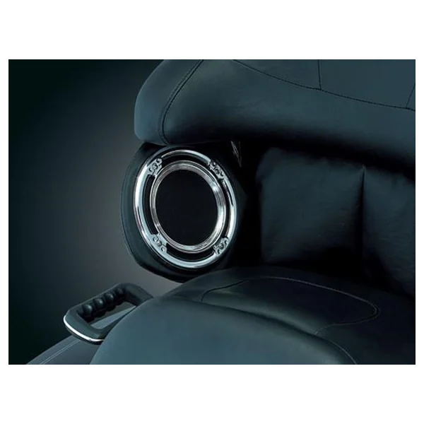 Kuryakyn Chrome Rear Speaker Accents for 1999-2013 Harley Touring - Image 2