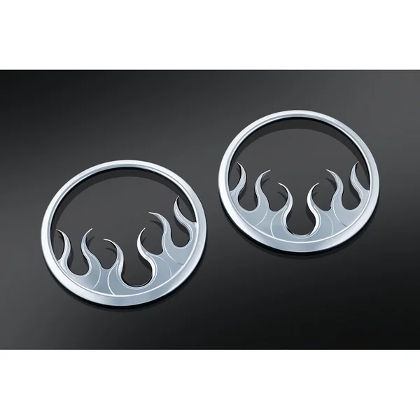 Kuryakyn Flame Speaker Grills for 2014-2016 Harley Touring - Image 2