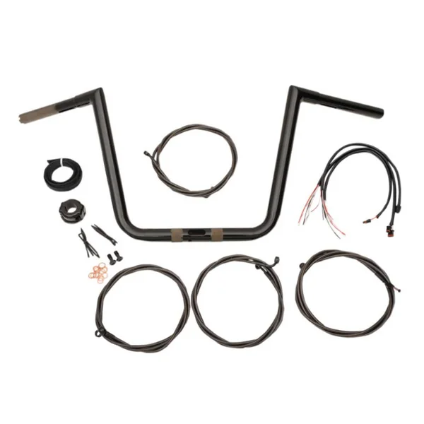 LA Choppers® 10" Rise Ape Hanger Handlebar and Cable Kit for some Harley Road Glide FLTR models LA7312KT161B