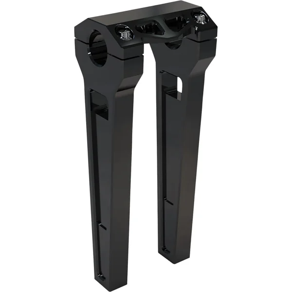 LA Choppers 10" Straight Performance Risers & Top Clamp - Black