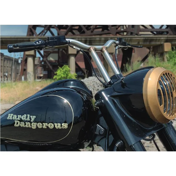 LA Choppers 1-1/4" Straight Kage Fighter 12" T-Bar Handlebars - Stainless Steel - Image 3