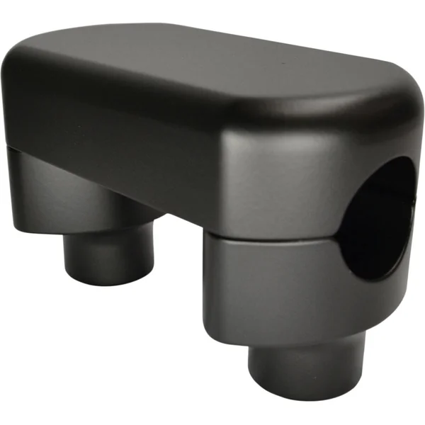 LA Choppers 1.5" Hefty 1-1/4" Handlebar Riser/Top Clamp Kit - Flat Black