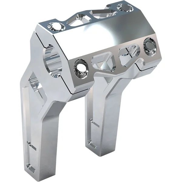 LA Choppers 6" Pullback Performance Risers & Top Clamp - Raw