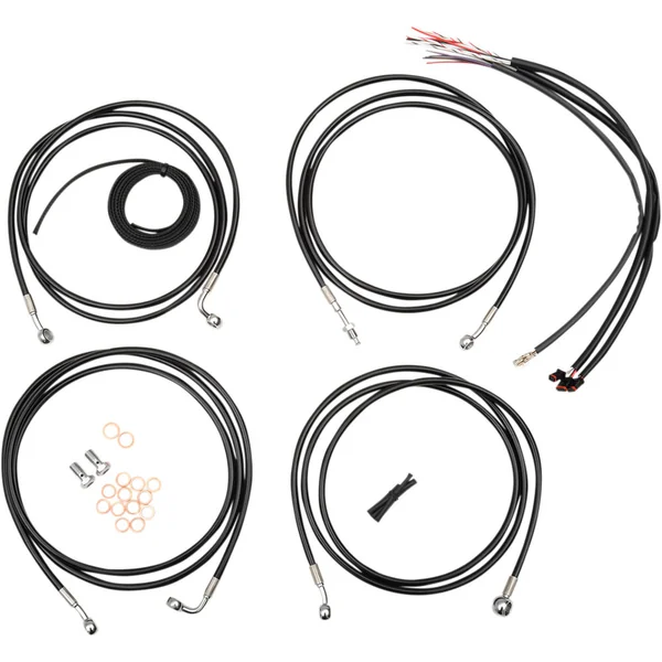 LA Choppers Black 18"-20" Cable Kit for 2014-2015 Harley FL w/ ABS