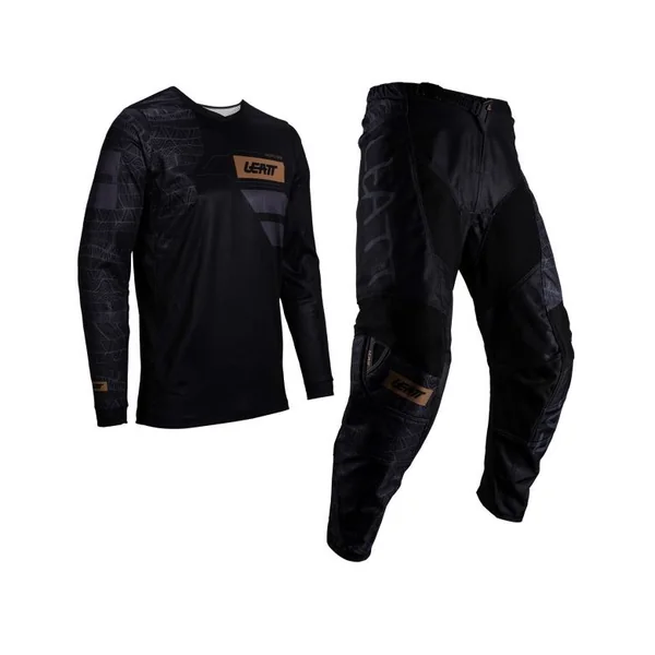 Leatt Moto 3.5 Ride Kit Black/Grey Jersey and Pant Combo