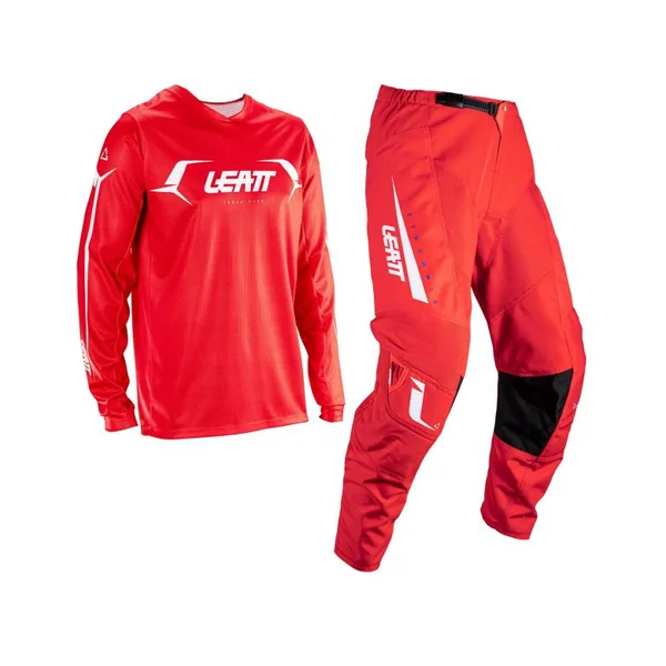 Leatt Moto 3.5 Ride Kit Red/White Jersey and Pant Combo