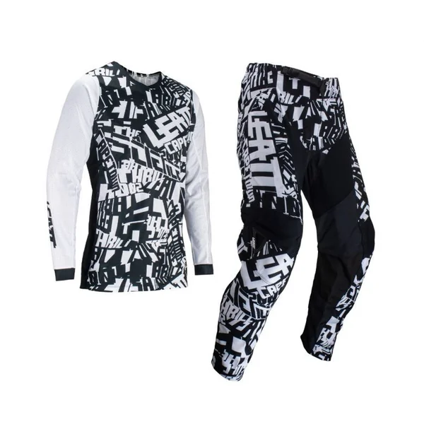 Leatt Moto 3.5 Ride Kit White Capetown Jersey and Pant Combo