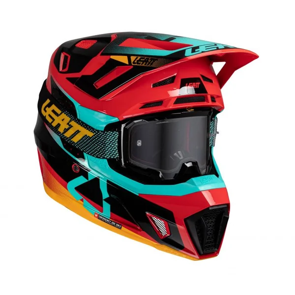 Leatt Moto 7.5 Red Helmet with 4.5 Goggle Kit