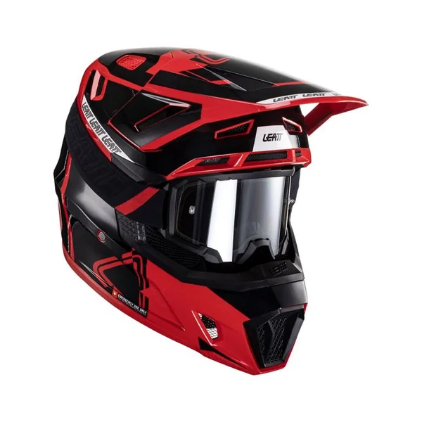 Leatt Moto 7.5 Red/Black Helmet with 4.5 Goggle Kit