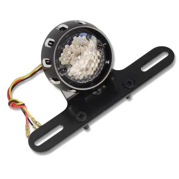 LED Billet Stop Tail Light Clear Lens c/w Mounting Bracket