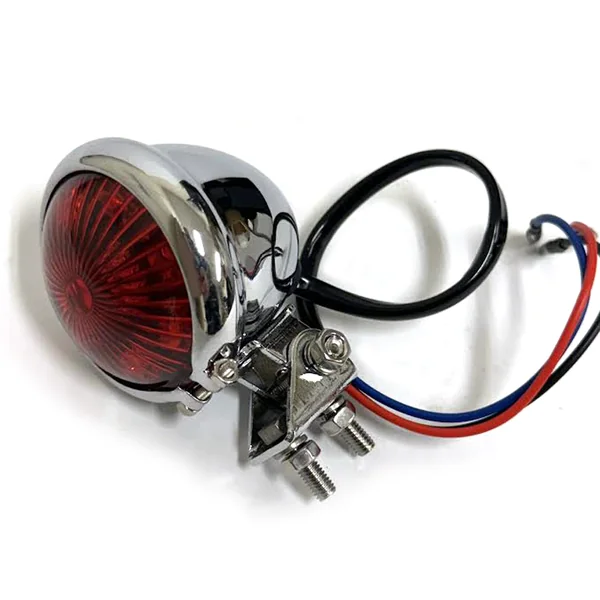 LED Chrome Adjustable Tail Light With Red Coloured Lens