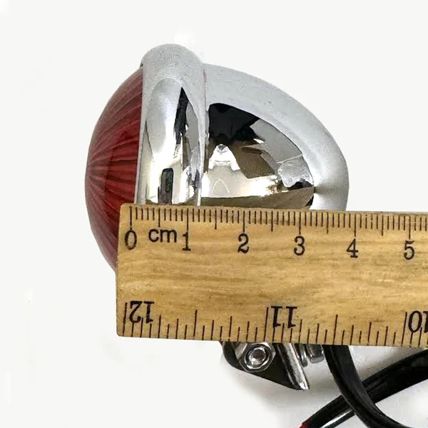 LED Chrome Adjustable Tail Light With Red Coloured Lens - Image 3