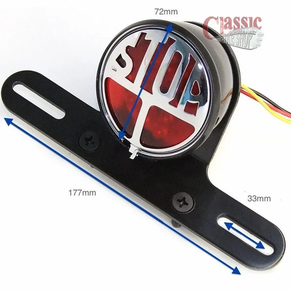 LED Stop Tail Light 12v c/w Bracket