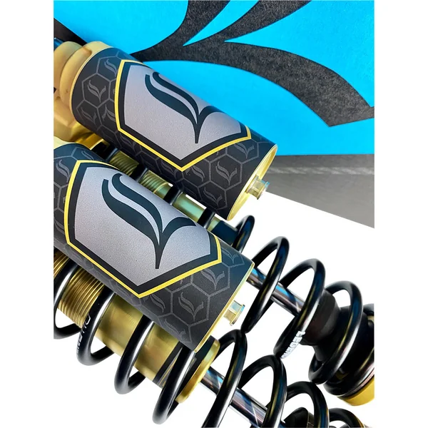 Legend Revo-Arc Piggyback Coil Shocks for 2004-2021 Harley Sportster - Gold - Image 2