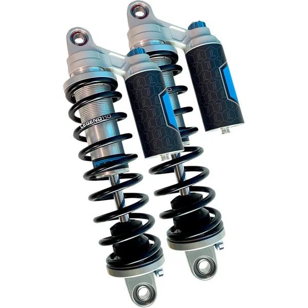 Legend Revo-Arc Piggyback Coil Shocks for Harley FXR - Clear
