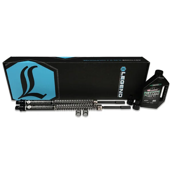 Legend Suspension® 41mm AXEO23 FLH Front Suspensions System for 1997-2013 Harley-Davidson Street Glide FLHX, Electra Glide FLHT, Road King FLHR, Road Glide FLTR with a 23" Front Wheel - Black - Lifetime Warranty - Made in U.S.A.