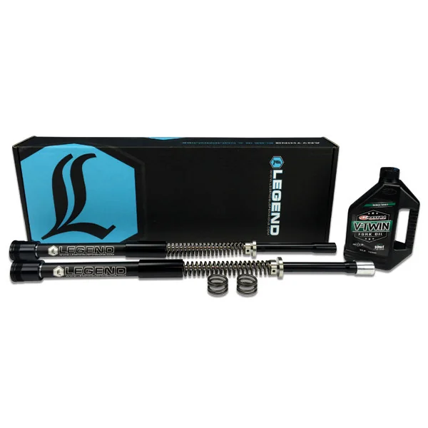 Legend Suspension® 43mm AXEO43 Inverted High-Performance Front Suspension System for 2018+ Harley-Davidson Softail Sport Glide FLSB - for 23" wheel - Black - Lifetime Warranty - Made in U.S.A.