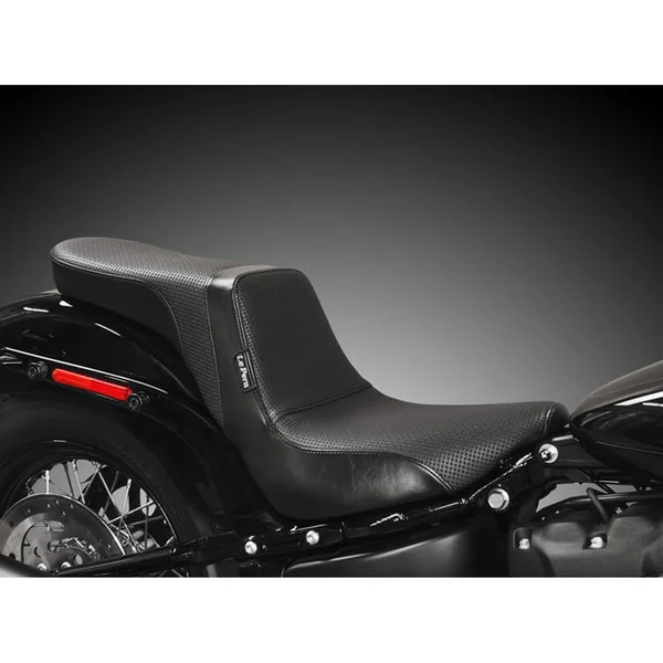 LePera Daytona 2-Up Seat for 2018-2024 Harley Fat Boy - Basket Weave