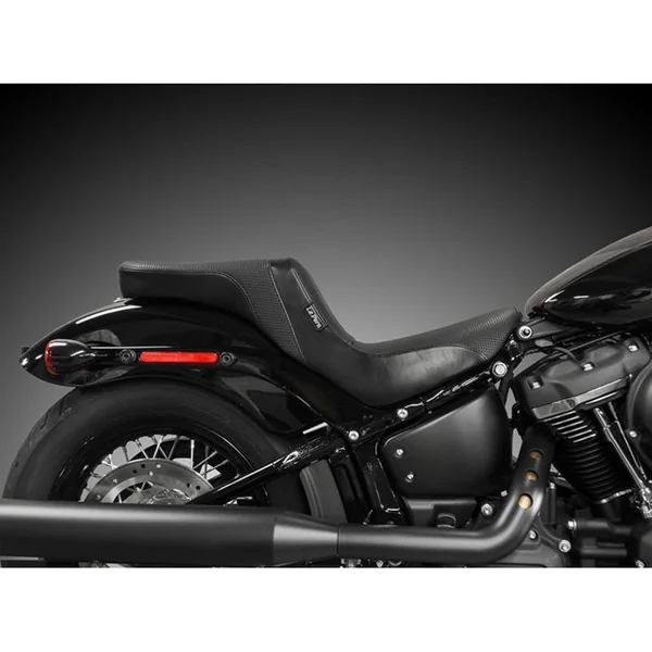 LePera Daytona 2-Up Seat for 2018-2024 Harley Fat Boy - Basket Weave - Image 2