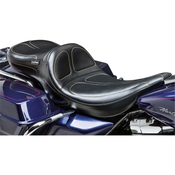 LePera Maverick Daddy Long Legs Seat for 1997-2001 Harley FLHT/FLTR - Stitch