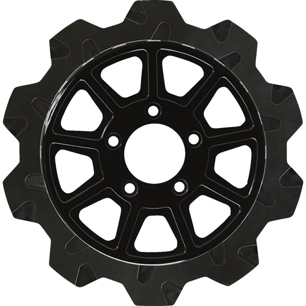 Lyndall 9-Spoke Crown Cut Rear Rotor for 2008-2024 Harley Touring - Black