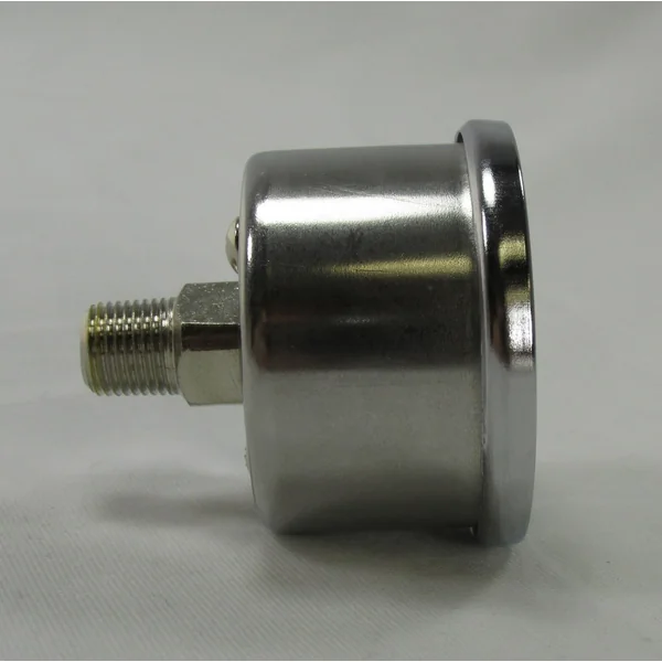 Marshall© 60 psi Oil Pressure Gauge - Shock Proof and Liquid Filled, 1/8” NPT Fitting - Carbon Fiber Style Gauge Face - Made in USA - Image 3