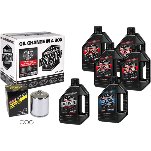 Maxima Synthetic Oil Change Kit in a Box for 1999-2017 Harley Twin Cam - Image 2