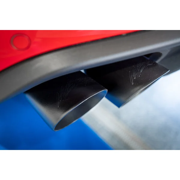 MBRP Armor BLK Race 3" Cat-Back Exhaust System w/ 4" Quad Black Coated Tips2018-2023 Ford Mustang GT w/ Non-Active Exhaust - Image 3