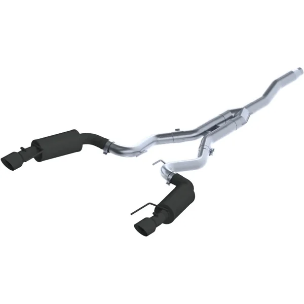 MBRP Armor BLK Street 3" Cat-Back Exhaust System w/ 4.5" Dual Black Coated Tips2015-2026 Ford Mustang EcoBoost w/ Non-Active Exhaust