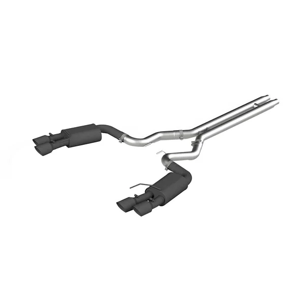 MBRP Armor BLK Street 3" Cat-Back Exhaust System w/ 4" Quad Black Coated Tips2018-2023 Ford Mustang GT w/ Non-Active Exhaust