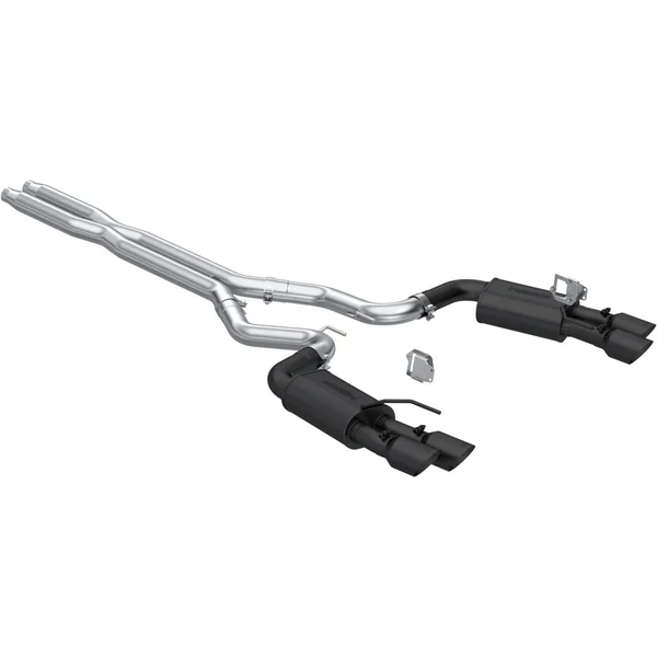 MBRP Armor BLK Street 3" Cat-Back Exhaust System w/ 4" Quad Black Coated Tips2024-2026 Ford Mustang GT w/ Non-Active Exhaust