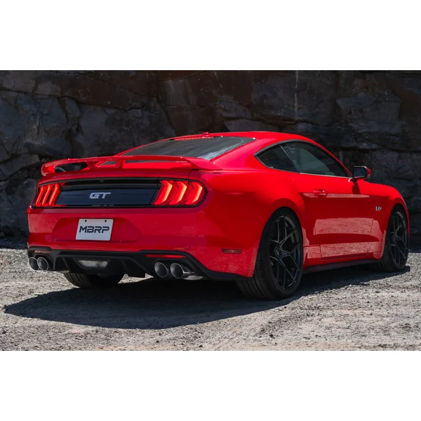 MBRP Armor Lite Street 3" Cat-Back Exhaust System w/ 4" Quad Polished Tips2018-2023 Ford Mustang GT w/ Non-Active Exhaust - Image 7